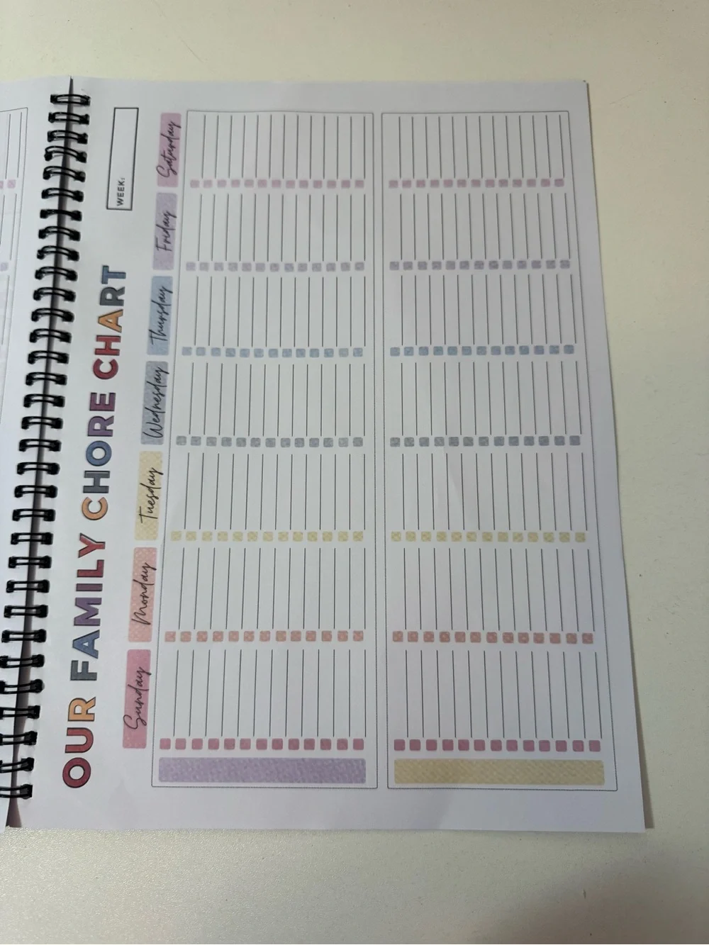 ADHD Cleaning Planner Notebook - Black & White
